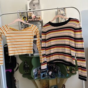 Forever 21 Multicolor Striped Sweater Set